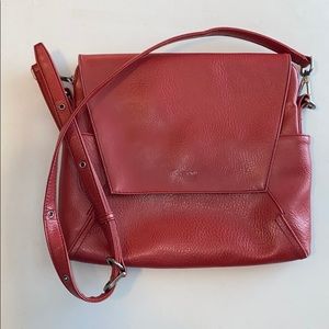 Matt & Nat red vegan leather crossbody handbag